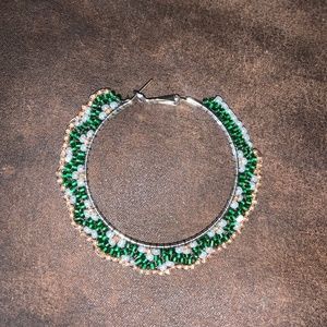 Beaded hoop earrings